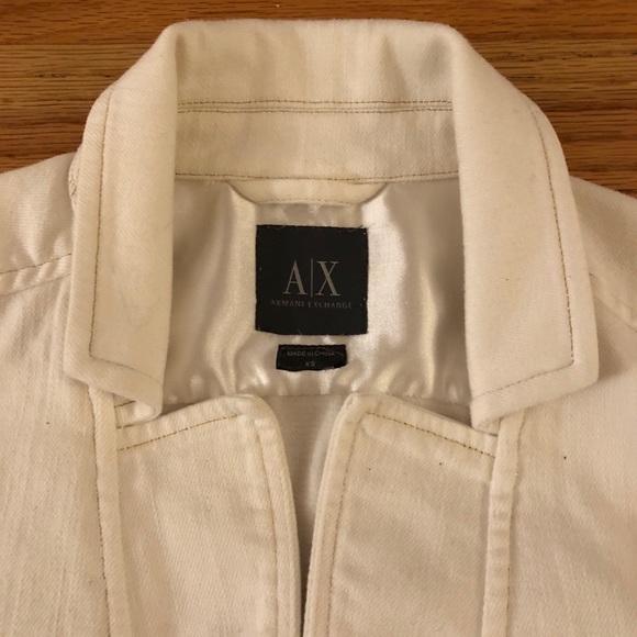 Armani Exchange White Denim Jacket - Picture 3 of 4